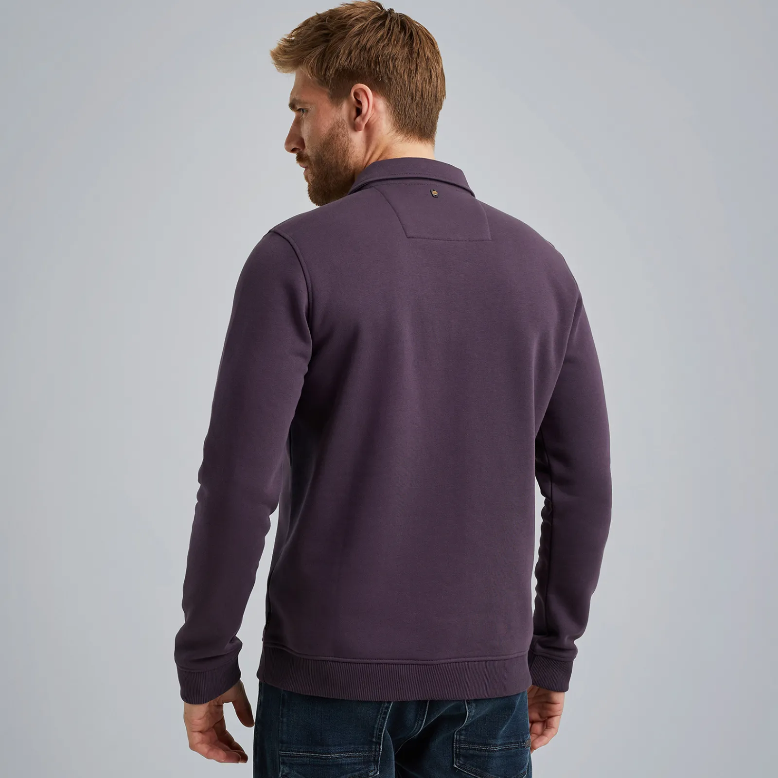 PME Legend Sweatshirt Met Polokraag Paars Flash Sale