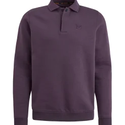 PME Legend Sweatshirt Met Polokraag Paars Flash Sale