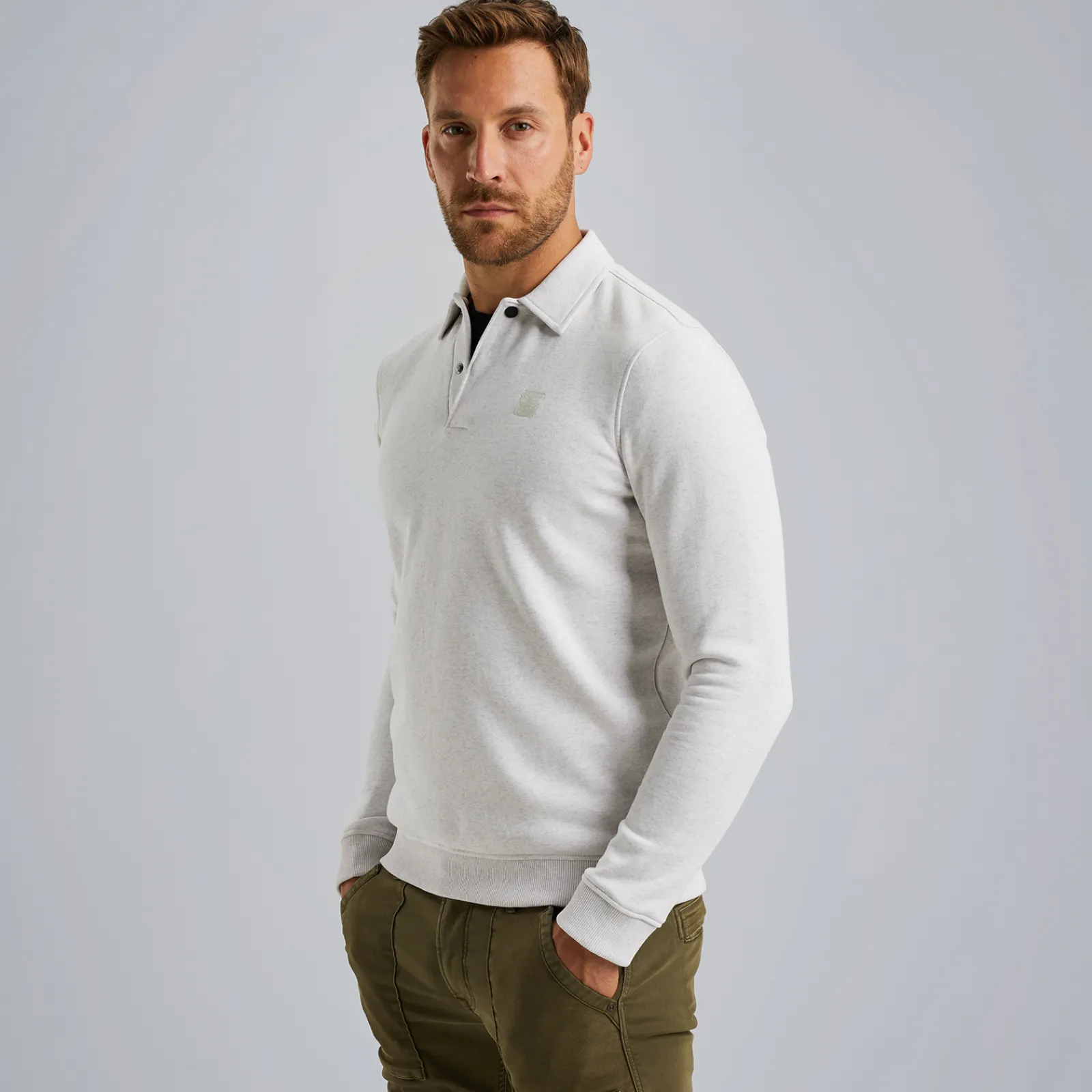 PME Legend Sweatshirt Met Polokraag Wit Best Sale