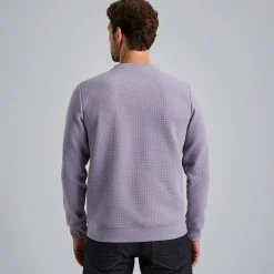 PME Legend Sweatshirt Met Wafelstructuur Paars Outlet