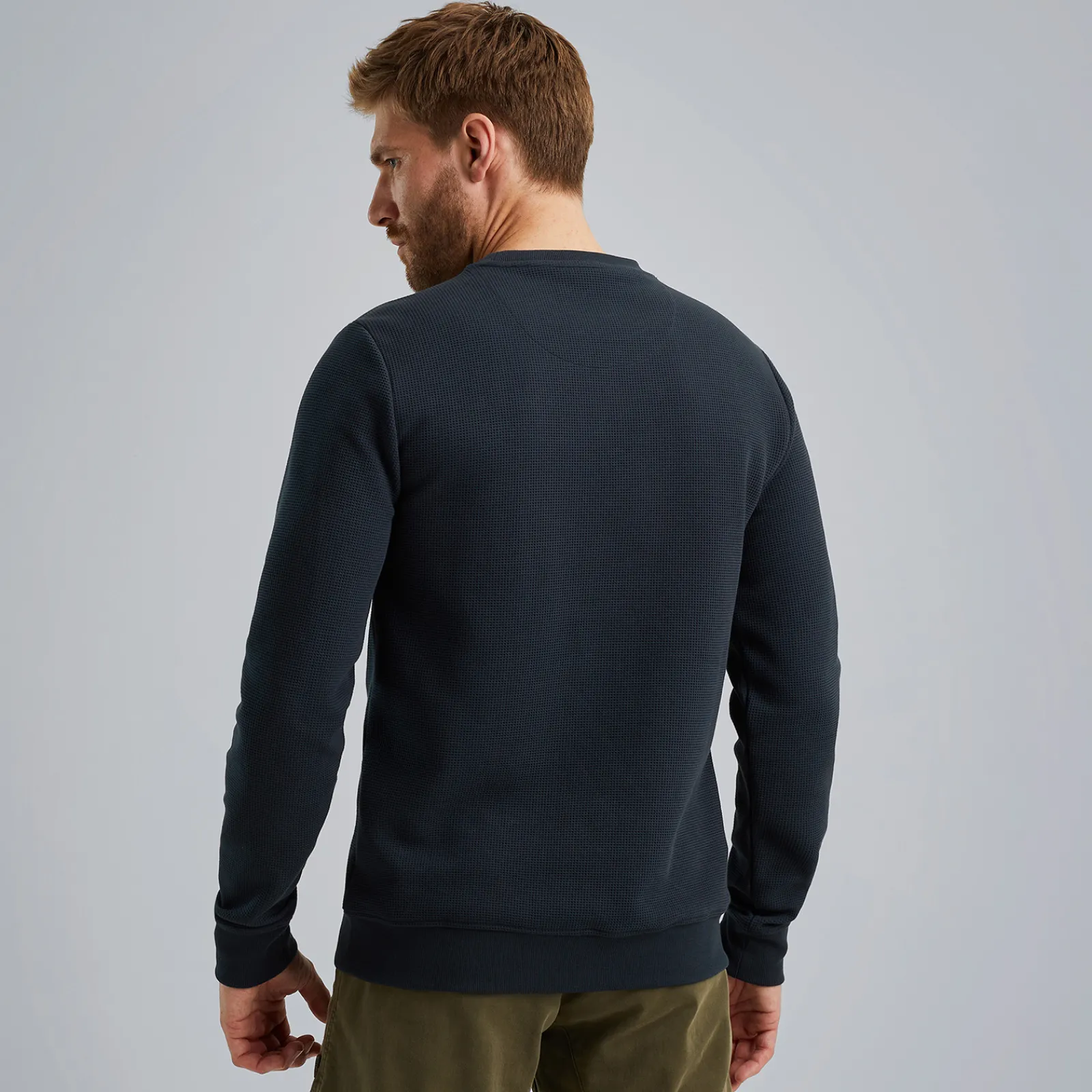 PME Legend Sweatshirt Met Wafelstructuur Blauw Cheap