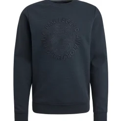 PME Legend Sweatshirt Met Wafelstructuur Blauw Cheap