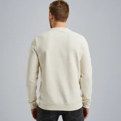 PME Legend Sweatshirt Met Wafelstructuur Beige Outlet