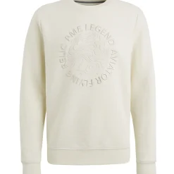 PME Legend Sweatshirt Met Wafelstructuur Beige Outlet