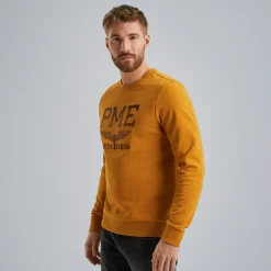 PME Legend Sweatshirt Van Interlock Sweatstof Bruin Outlet