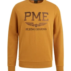 PME Legend Sweatshirt Van Interlock Sweatstof Bruin Outlet
