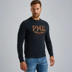 PME Legend Sweatshirt Van Interlock Sweatstof Blauw Hot