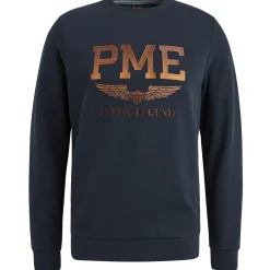 PME Legend Sweatshirt Van Interlock Sweatstof Blauw Hot