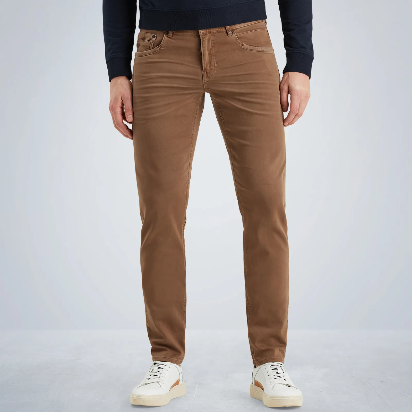 PME Legend Tailwheel Slim Fit Broek Van Colored Denim Bruin Outlet