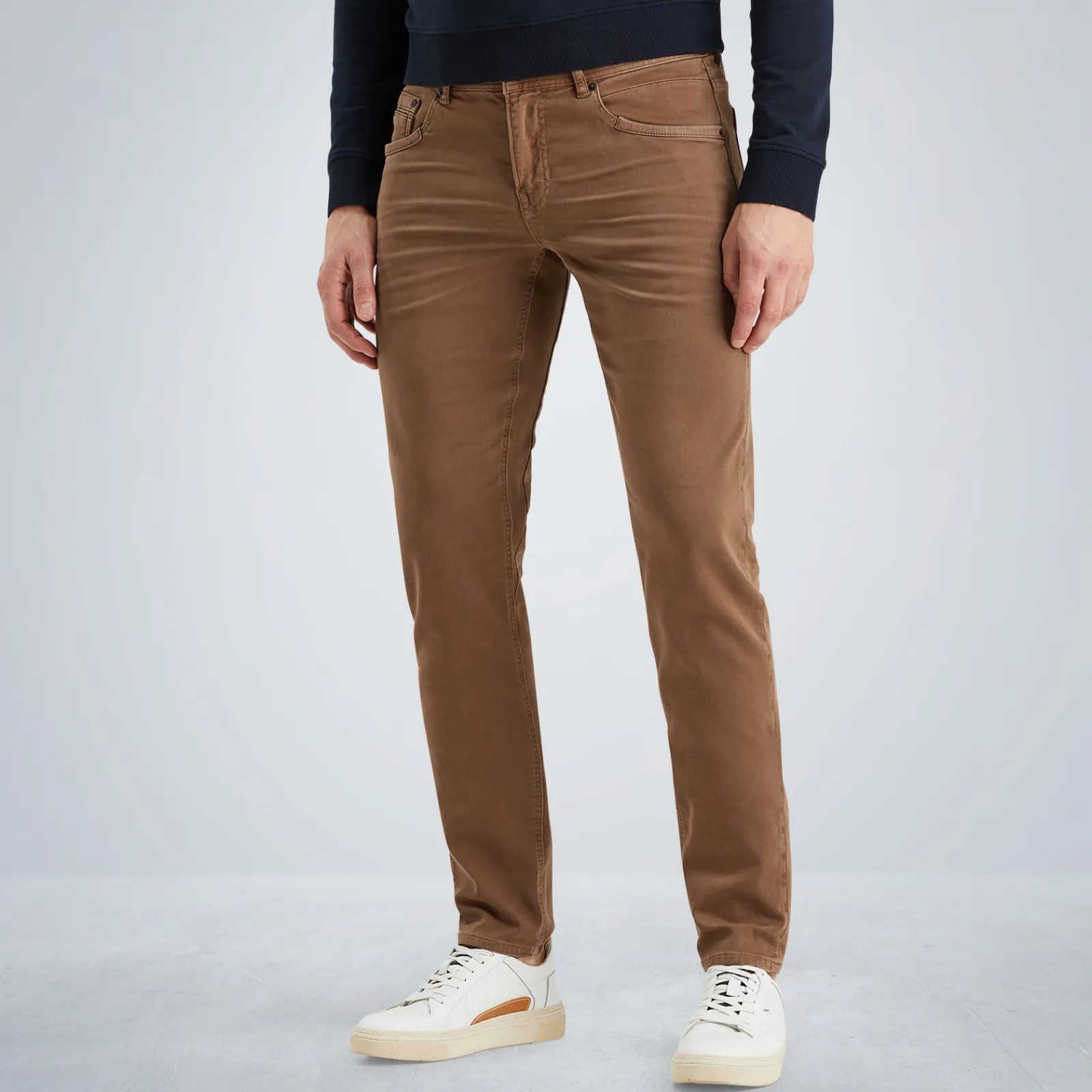 PME Legend Tailwheel Slim Fit Broek Van Colored Denim Bruin Outlet