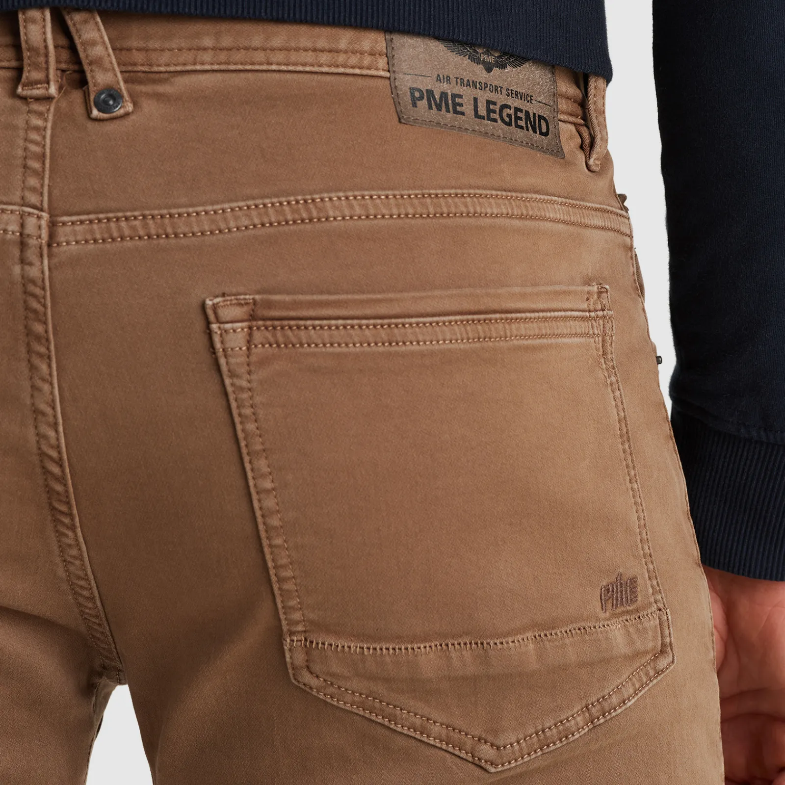 PME Legend Tailwheel Slim Fit Broek Van Colored Denim Bruin Outlet