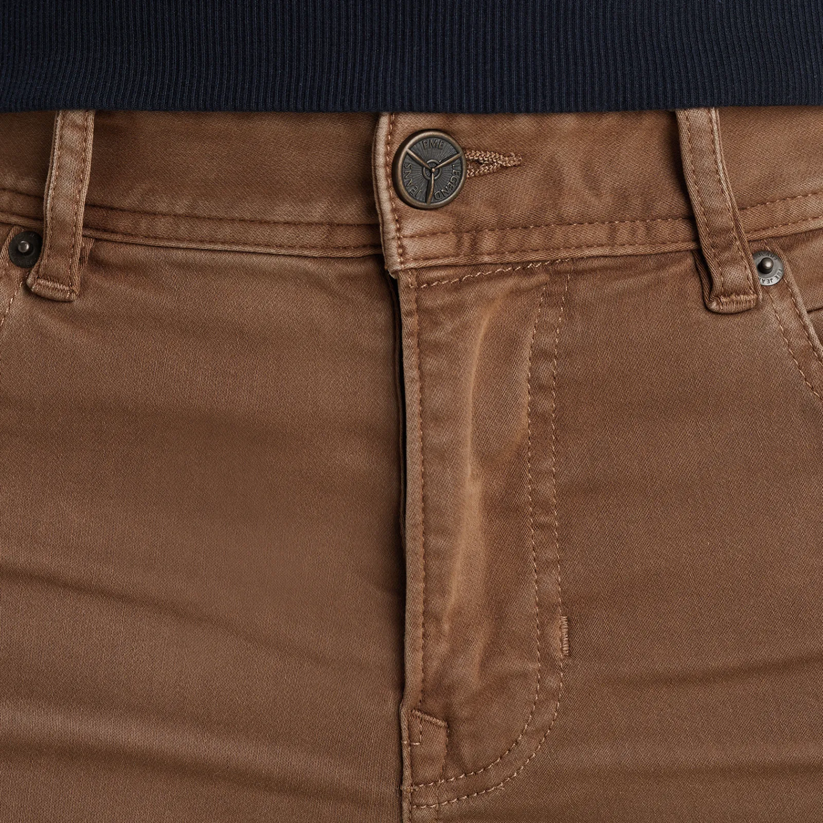 PME Legend Tailwheel Slim Fit Broek Van Colored Denim Bruin Outlet
