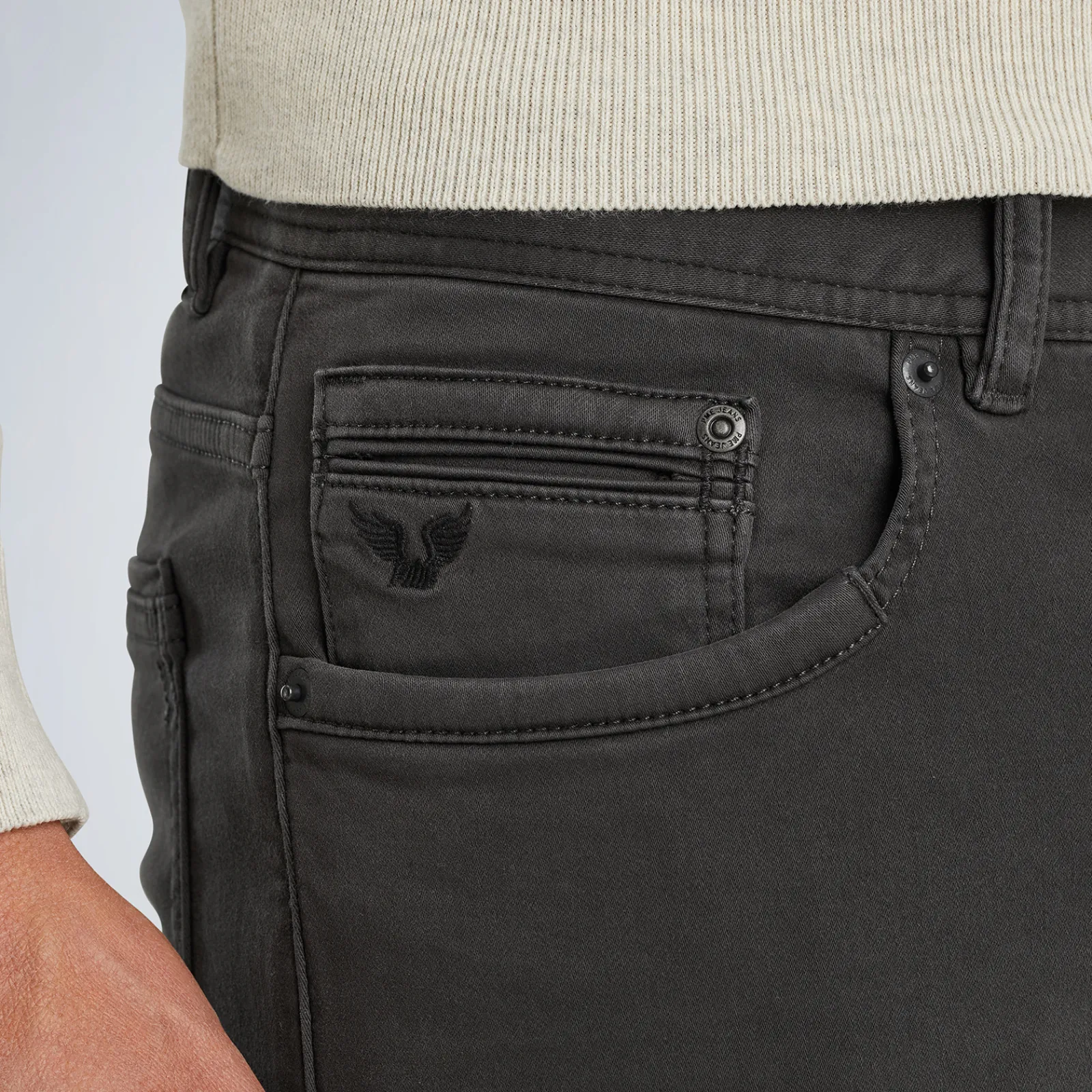 PME Legend Tailwheel Slim Fit Broek Van Colored Denim Grijs New