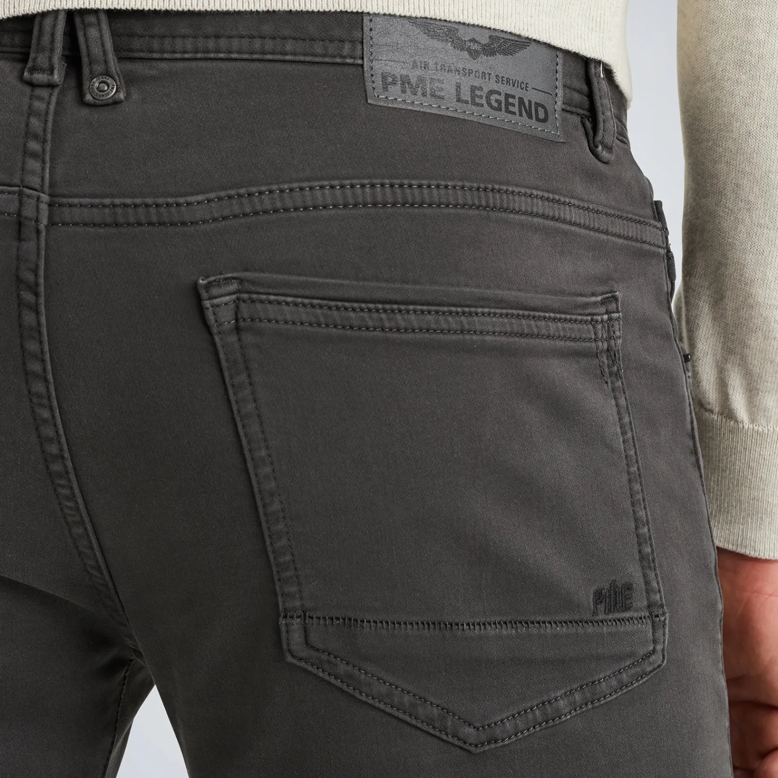 PME Legend Tailwheel Slim Fit Broek Van Colored Denim Grijs New