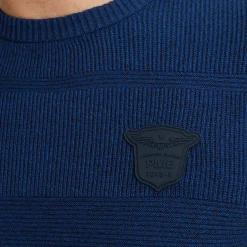 PME Legend Trui Met Badge Blauw Outlet