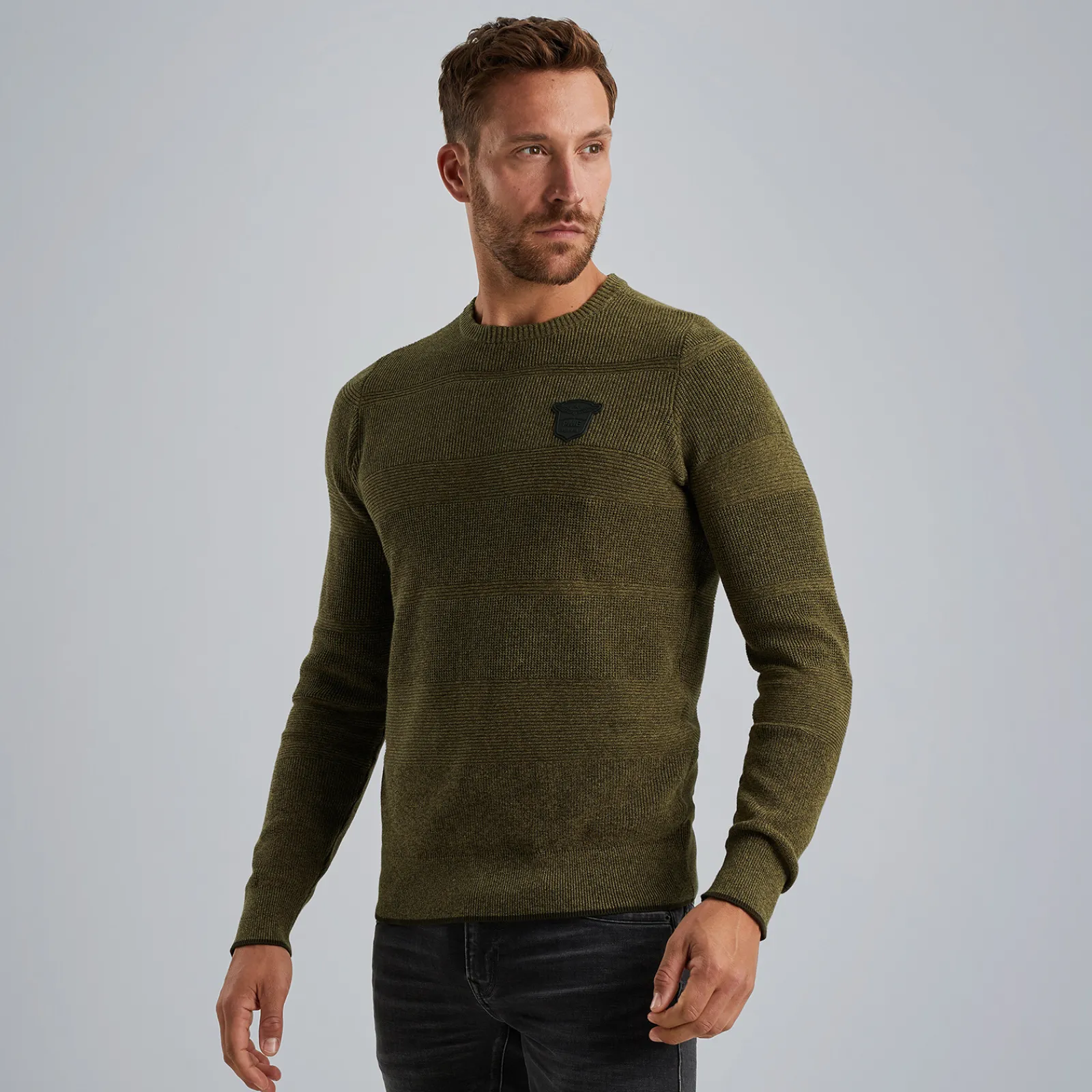 PME Legend Trui Met Badge Groen Sale