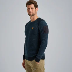 PME Legend Trui Met Flight Pocket Blauw Cheap