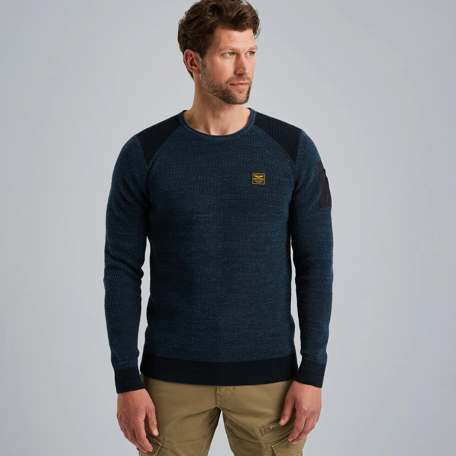 PME Legend Trui Met Flight Pocket Blauw Cheap