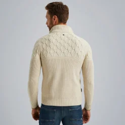PME Legend Trui Met Halve Rits Beige Store