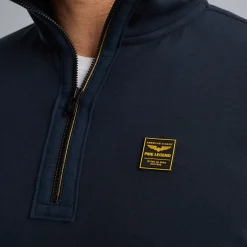 PME Legend Trui Met Halve Rits Blauw Cheap