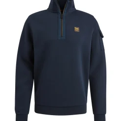 PME Legend Trui Met Halve Rits Blauw Cheap