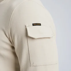 PME Legend Trui Met Halve Rits Beige Shop
