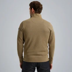 PME Legend Trui Met Halve Rits Bruin Shop