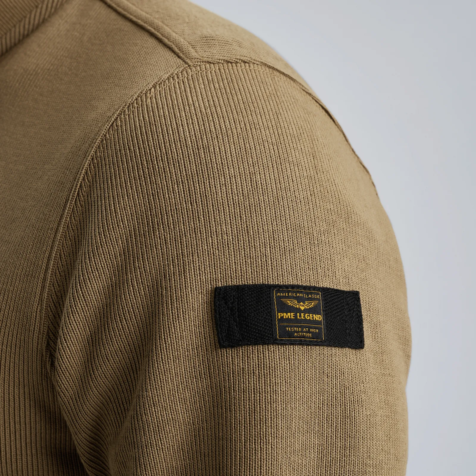 PME Legend Trui Met Halve Rits Bruin Shop