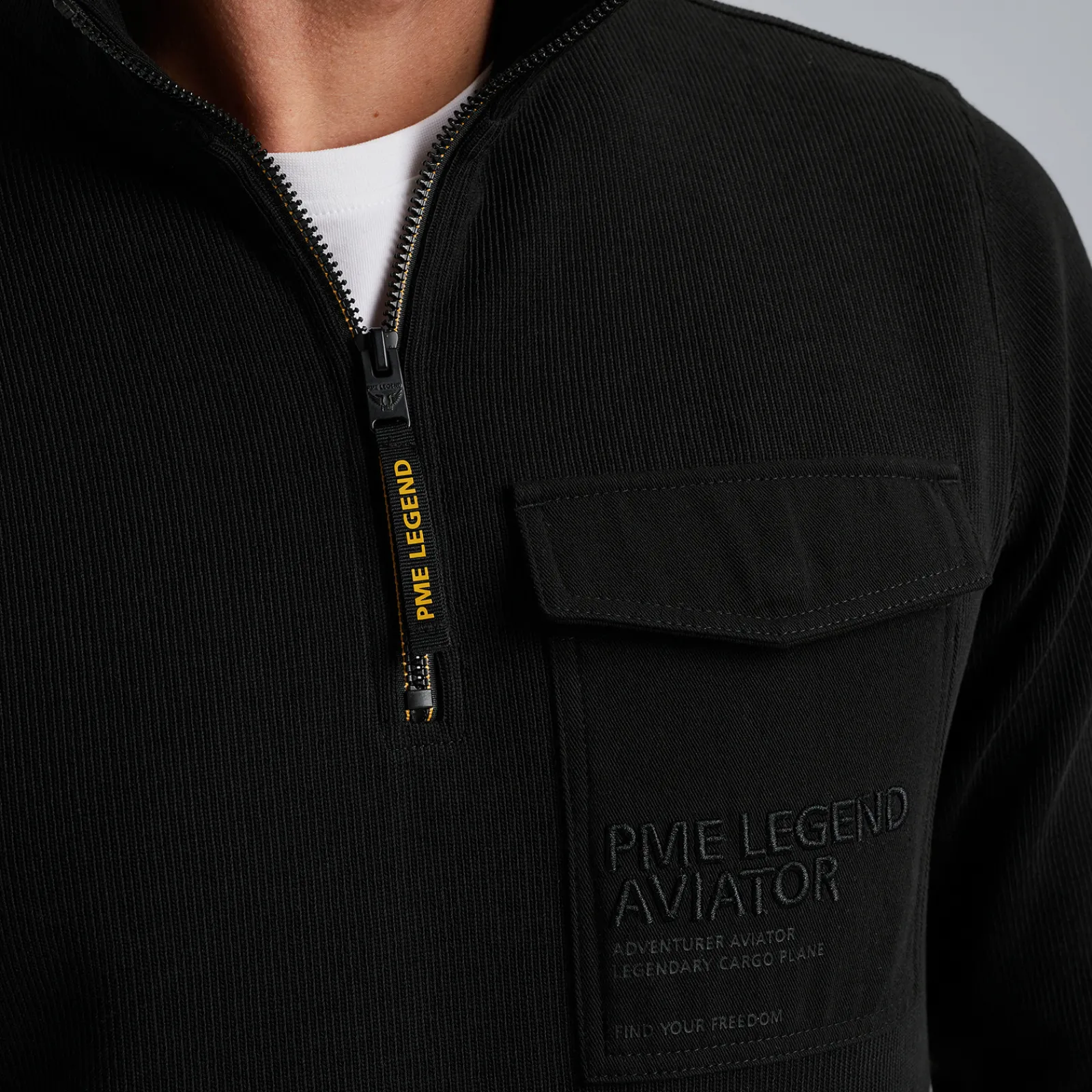 PME Legend Trui Met Halve Rits Grijs Flash Sale