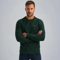 PME Legend Trui Met Kabelpatroon Groen New