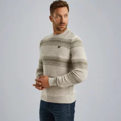 PME Legend Trui Met Streeppatroon Beige Online