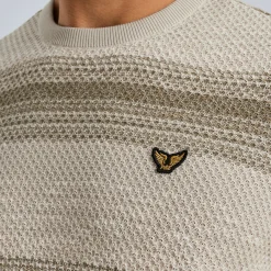 PME Legend Trui Met Streeppatroon Beige Online
