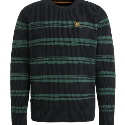 PME Legend Trui Met Streeppatroon Grijs Outlet