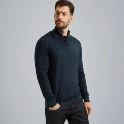 PME Legend Trui Van 100% Merinowol Blauw Best Sale