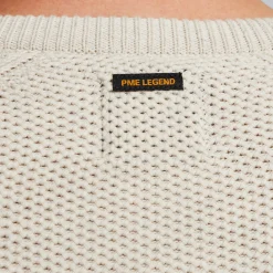 PME Legend Trui Van Een Materiaalmix Wit Outlet