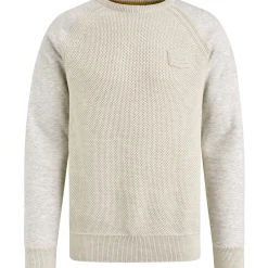 PME Legend Trui Van Een Materiaalmix Wit Outlet