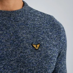 PME Legend Trui Van Mouliné Garen Blauw Store