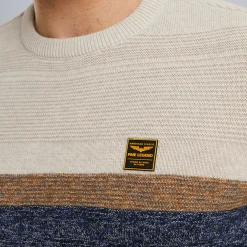 PME Legend Trui Van Mouliné Garen Wit Fashion