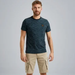 PME Legend T-shirt Allover Print Blauw Outlet