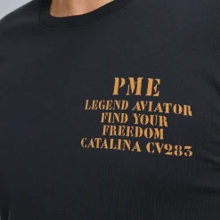PME Legend T-shirt Met Artwork Blauw Hot