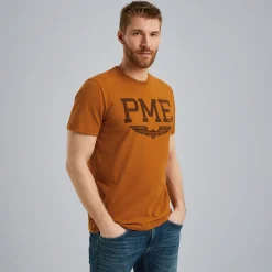 PME Legend T-shirt Met Artwork Bruin Outlet
