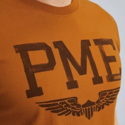 PME Legend T-shirt Met Artwork Bruin Outlet