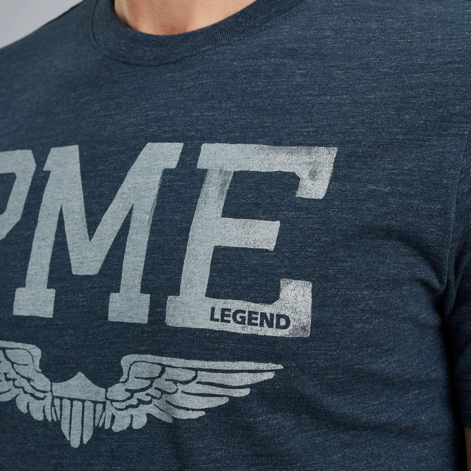 PME Legend T-shirt Met Artwork Blauw Clearance