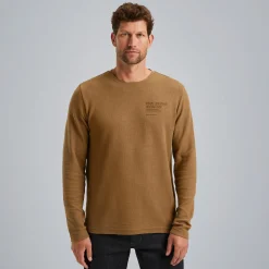 PME Legend T-shirt Met Lange Mouwen Bruin Outlet