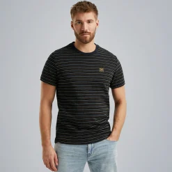 PME Legend T-shirt Met Streeppatroon Blauw Shop