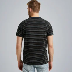 PME Legend T-shirt Met Streeppatroon Blauw Shop