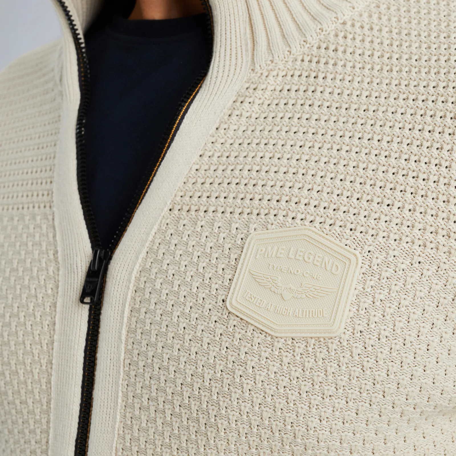 PME Legend Vest Met Ritssluiting Beige Store