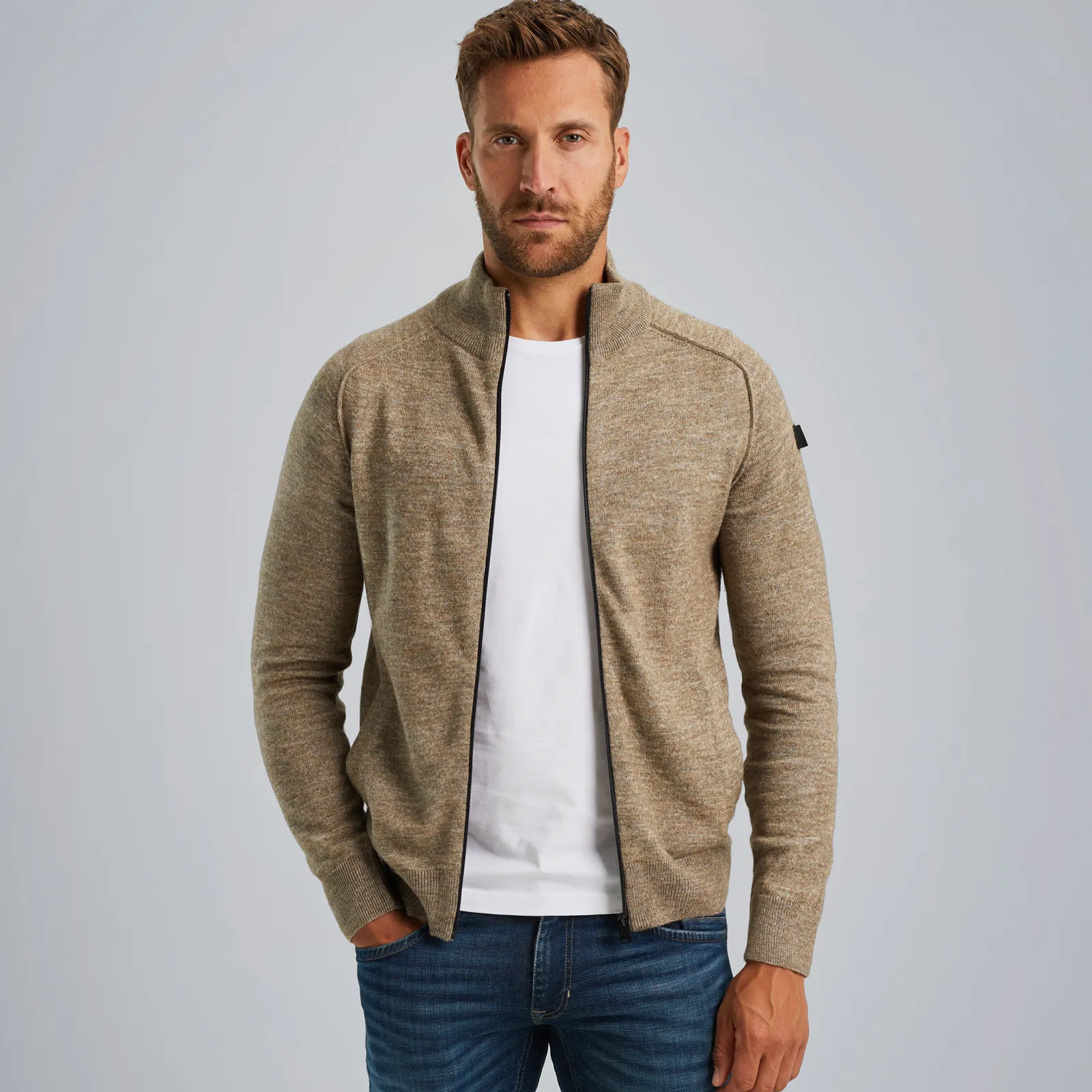PME Legend Vest Met Ritssluiting Bruin Shop